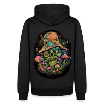 Bouffon Trippy - Sweat à capuche Premium bio Homme - noir - Dos - Nico (187cm)