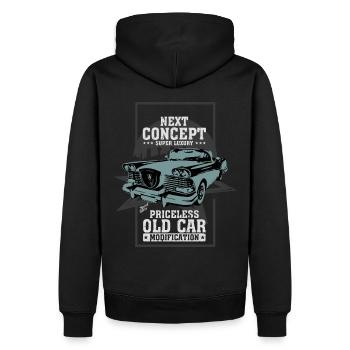 Amateurs de voitures Old Car Retro Hot Rod Oldtimer - Sweat à capuche Premium bio Homme - noir - Dos - Nico (187cm)