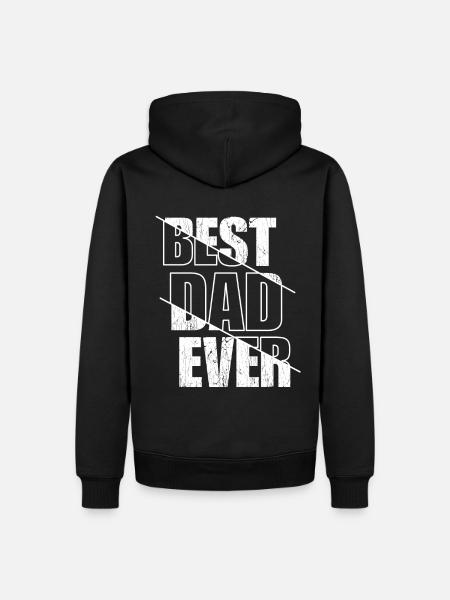 Best Dad Ever Forever - Men’s Premium Organic Hoodie - black