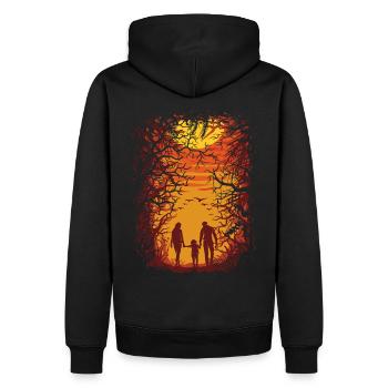 Randonneurs Randonnée Excursion En Famille Week-end - Sweat à capuche Premium bio Homme - noir - Dos - Nico (187cm)