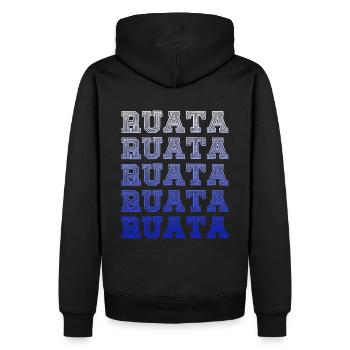 Ruata Rutenfest Ravensburg Ravensburger - Männer Premium Bio Hoodie - Schwarz - Hinten - Nico (187cm)