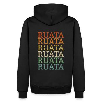 Retro Rutenfest Ravensburg Ravensburger - Männer Premium Bio Hoodie - Schwarz - Hinten - Nico (187cm)