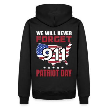 Patriot Day 9 11 USA Amerika - Männer Premium Bio Hoodie - Schwarz - Hinten - Nico (187cm)