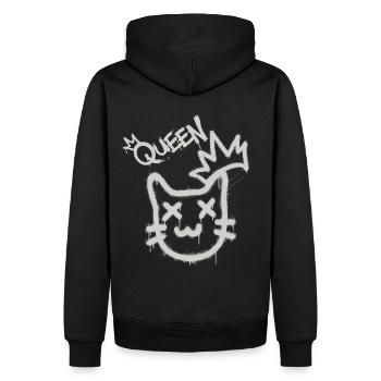 Cool Cheeky Graffiti Cat Maine Coon Persan - Sweat à capuche Premium bio Homme - noir - Dos - Nico (187cm)