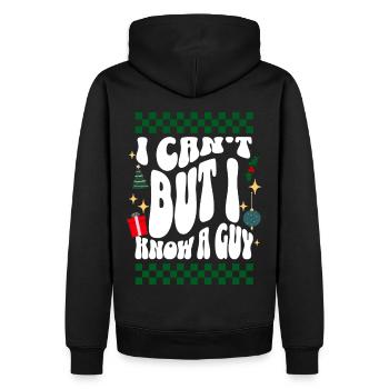 I can't but I know a Guy Ugly Christmas Christmas - Männer Premium Bio Hoodie - Schwarz - Hinten - Nico (187cm)