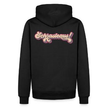 Schrasteaus! (Ich-raste-aus-Edition) - Männer Premium Bio Hoodie - Schwarz - Hinten - Nico (187cm)