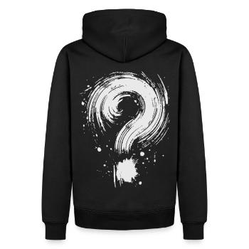 Quête mystérieuse - Sweat à capuche Premium bio Homme - noir - Dos - Nico (187cm)