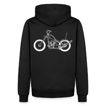 Chopper - Sweat à capuche Premium bio Homme - noir - Dos - Nico (187cm)