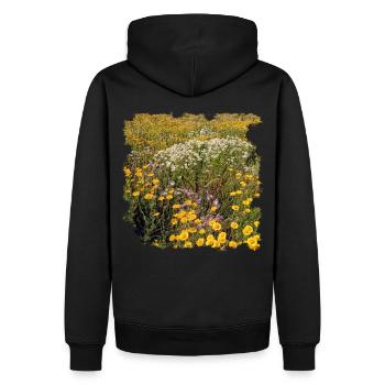 Biodiversity in plants and flowers - Men’s Premium Organic Hoodie - black - Back - Nico (187cm)