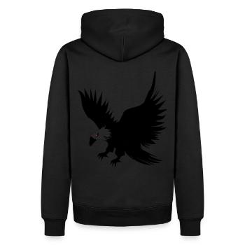 Black Eagle - Männer Premium Bio Hoodie - Schwarz - Hinten - Nico (187cm)