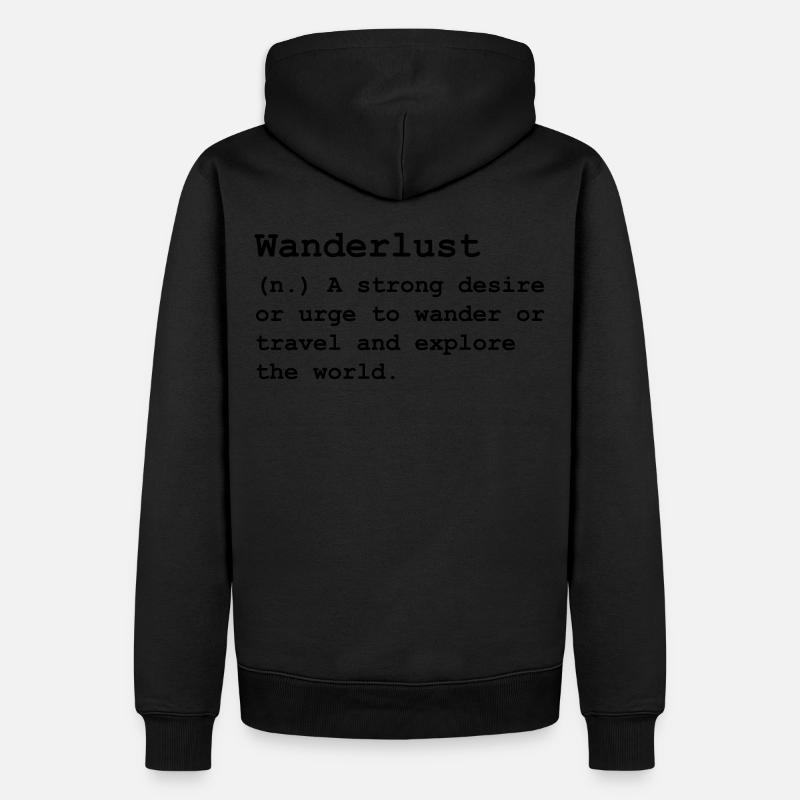 Fernweh - Männer Premium Bio Hoodie - Schwarz