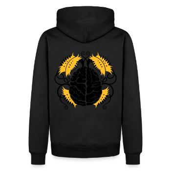 Encephalus Carnivorus - Sweat à capuche Premium bio Homme - noir - Dos - Nico (187cm)
