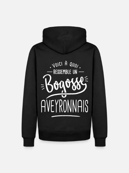 aveyronnais bogosse Cadeau humour aveyron - Sweat à capuche Premium bio Homme - noir