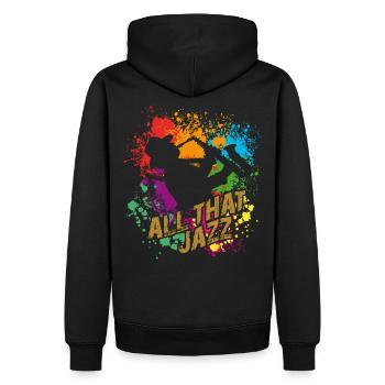 All That Jazz - Saxophone - Sweat à capuche Premium bio Homme - noir - Dos - Nico (187cm)