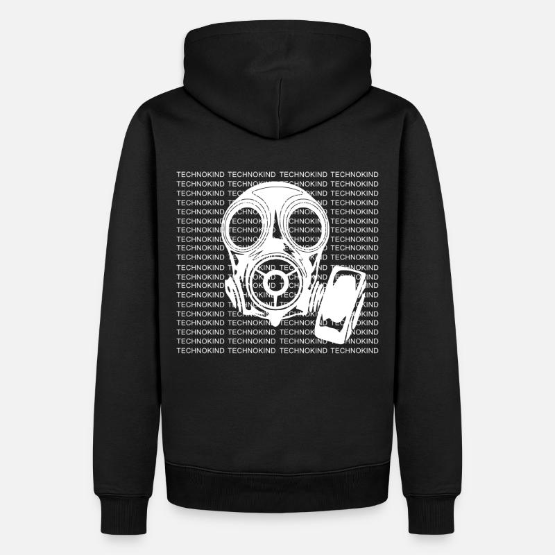 Techno - Techno music Symbol - Männer Premium Bio Hoodie - Schwarz