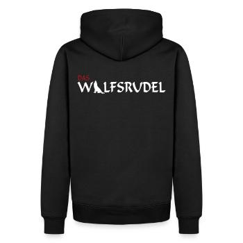 Das Wolfsrudel - Party Crew - Männer Premium Bio Hoodie - Schwarz - Hinten - Nico (187cm)