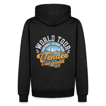 Welttournee Regatta 2024 zurück - Männer Premium Bio Hoodie - Schwarz - Hinten - Nico (187cm)