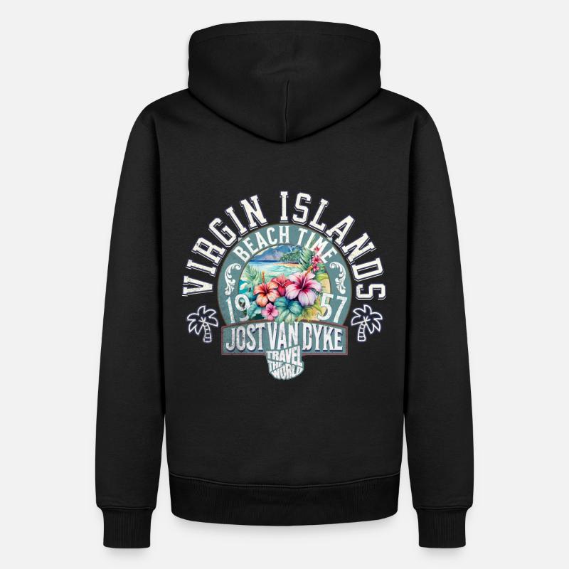 Beach time Virgin islands 2 - Sweat à capuche Premium bio Homme - noir