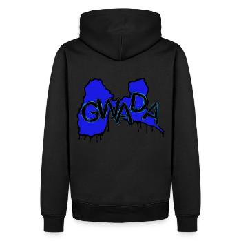 GWADA - Sweat à capuche Premium bio Homme - noir - Dos - Nico (187cm)