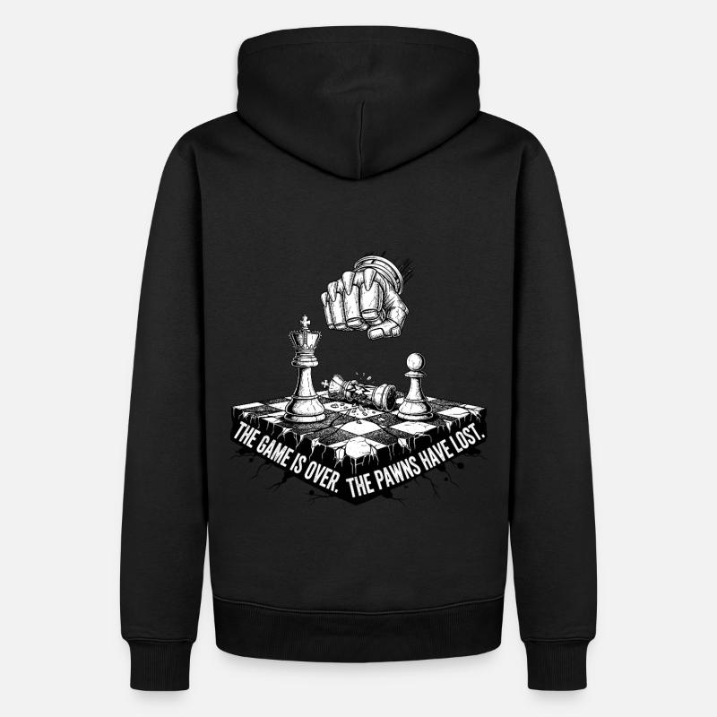 La partie est terminée - Sweat à capuche Premium bio Homme - noir