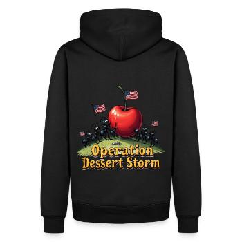 Operation Dessert Storm - Männer Premium Bio Hoodie - Schwarz - Hinten - Nico (187cm)