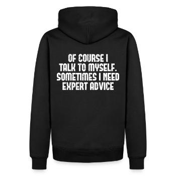 Nerd Funny Cool Fun Humor Funny Gift Idea - Men’s Premium Organic Hoodie - black - Back - Nico (187cm)