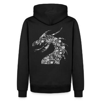 Dragon dragon avec RPG dés jeu de rôle, DICE - Sweat à capuche Premium bio Homme - noir - Dos - Nico (187cm)