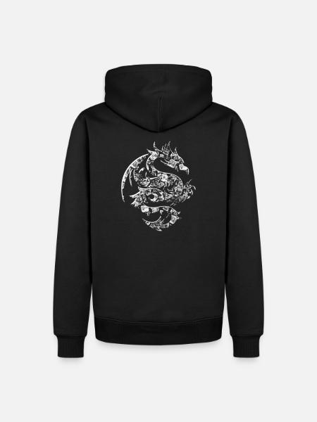 RPG Pen and Paper Dragons, Board Games Dragons - Men’s Premium Organic Hoodie - black