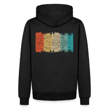 RPG jeu de plateau Dice divers retro Dragons - Sweat à capuche Premium bio Homme - noir - Dos - Nico (187cm)