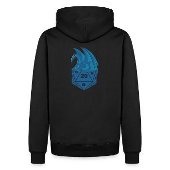 Pen and Paper RPG Dice symbiosis Dragons Cadeaux - Sweat à capuche Premium bio Homme - noir - Dos - Nico (187cm)
