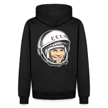 Juri Gagarin Astronaut Sowjetunion - Männer Premium Bio Hoodie - Schwarz - Hinten - Nico (187cm)