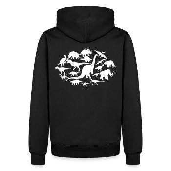 Chemise T-Rex Dinosaure Collection Cadeau - Sweat à capuche Premium bio Homme - noir - Dos - Nico (187cm)