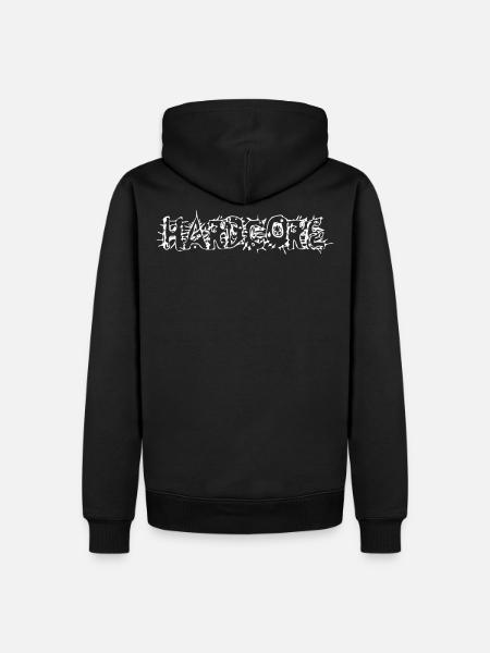 Hardcore - Männer Premium Bio Hoodie - Schwarz