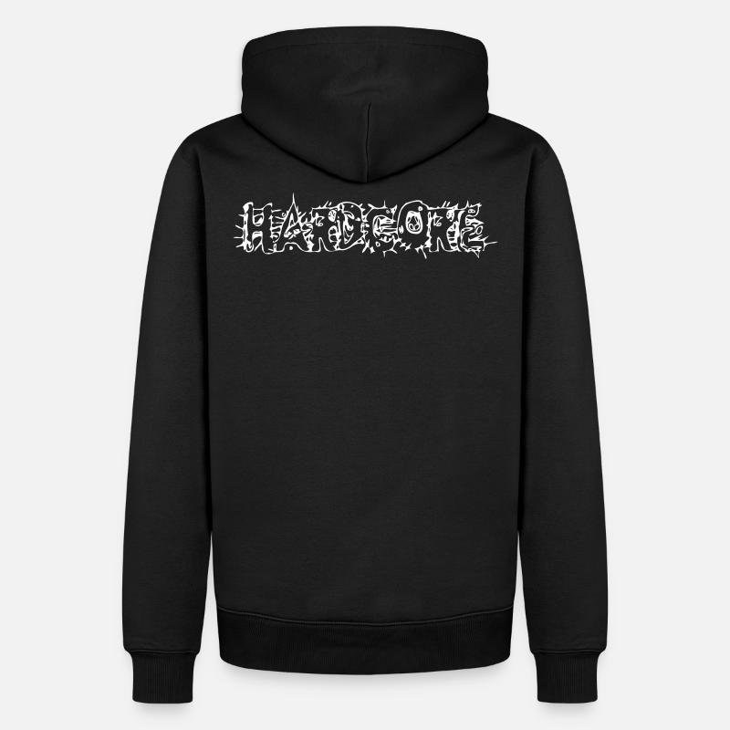 Hardcore - Männer Premium Bio Hoodie - Schwarz