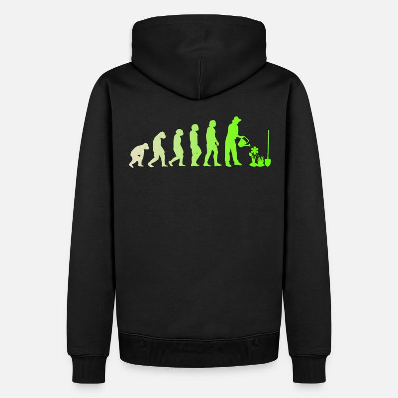 Evolution Garten Gartenarbeit Gärtnerei gärtnern - Männer Premium Bio Hoodie - Schwarz