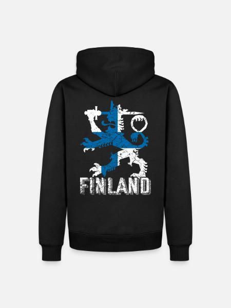 Finlande - Sweat à capuche Premium bio Homme - noir