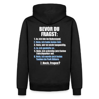 Cadeaux de pension de retraite retraités drôles - Sweat à capuche Premium bio Homme - noir - Dos - Nico (187cm)