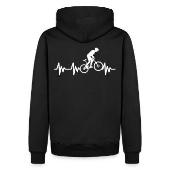 Heartbeat Heartbeat VTT VTT Biking VTT - Sweat à capuche Premium bio Homme - noir - Dos - Nico (187cm)