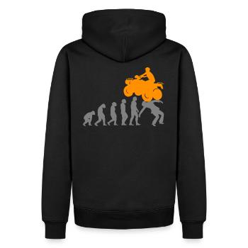 Evolution QUAD Bike Quads lustige Shirt Geschenke - Männer Premium Bio Hoodie - Schwarz - Hinten - Nico (187cm)