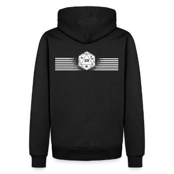 RPG Role Playing Game Cadeaux Shirt Dice D20 - Sweat à capuche Premium bio Homme - noir - Dos - Nico (187cm)