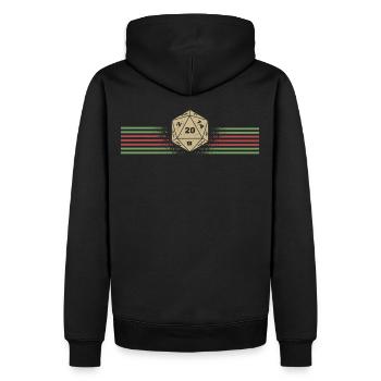 RPG Role Playing Game Cadeaux Shirt Dice D20 - Sweat à capuche Premium bio Homme - noir - Dos - Nico (187cm)