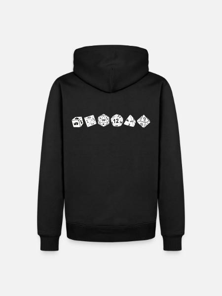 RPG Würfel Dice Dragons CUBE CHAIN Shirt - Männer Premium Bio Hoodie - Schwarz
