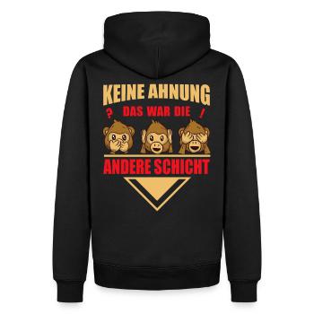 other shift profession work service funny sayings - Men’s Premium Organic Hoodie - black - Back - Nico (187cm)