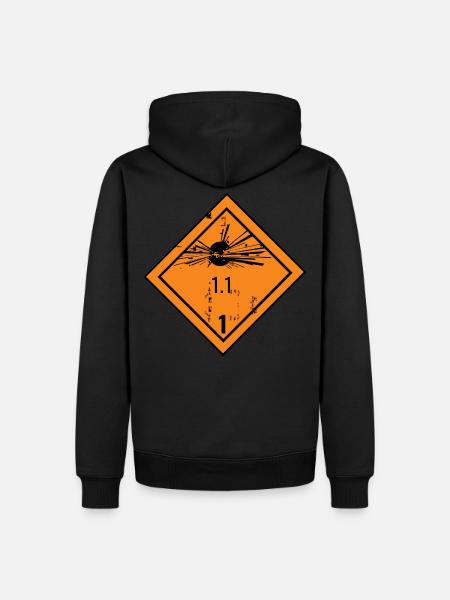 Pyro Feuerwerk Silvester - Männer Premium Bio Hoodie - Schwarz