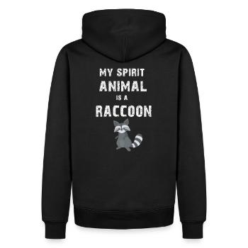 Mon animal spirituel est un cadeau RACON - Sweat à capuche Premium bio Homme - noir - Dos - Nico (187cm)