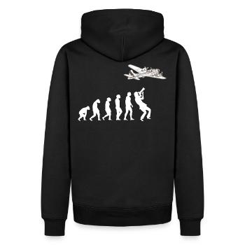 Cadeau de passe-temps avion pilote pilote Planespotter - Sweat à capuche Premium bio Homme - noir - Dos - Nico (187cm)