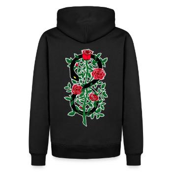 Dornen und Gift - Männer Premium Bio Hoodie - Schwarz - Hinten - Nico (187cm)