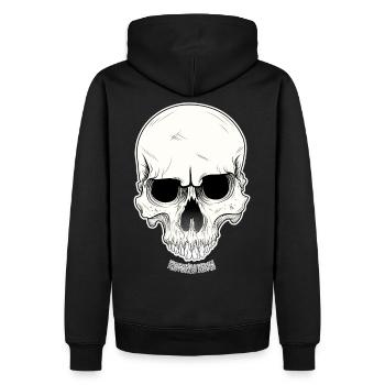Skull Skull - Men’s Premium Organic Hoodie - black - Back - Nico (187cm)