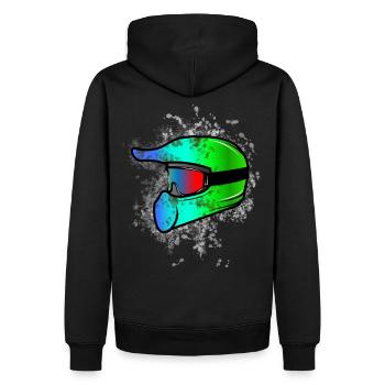 motocross Regenbogen - Männer Premium Bio Hoodie - Schwarz - Hinten - Nico (187cm)