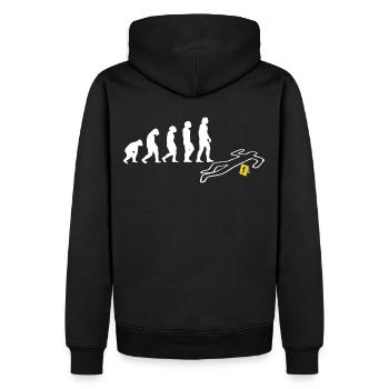 Evolution Beruf Kommissar Polizei Ermittler Tatort - Männer Premium Bio Hoodie - Schwarz - Hinten - Nico (187cm)